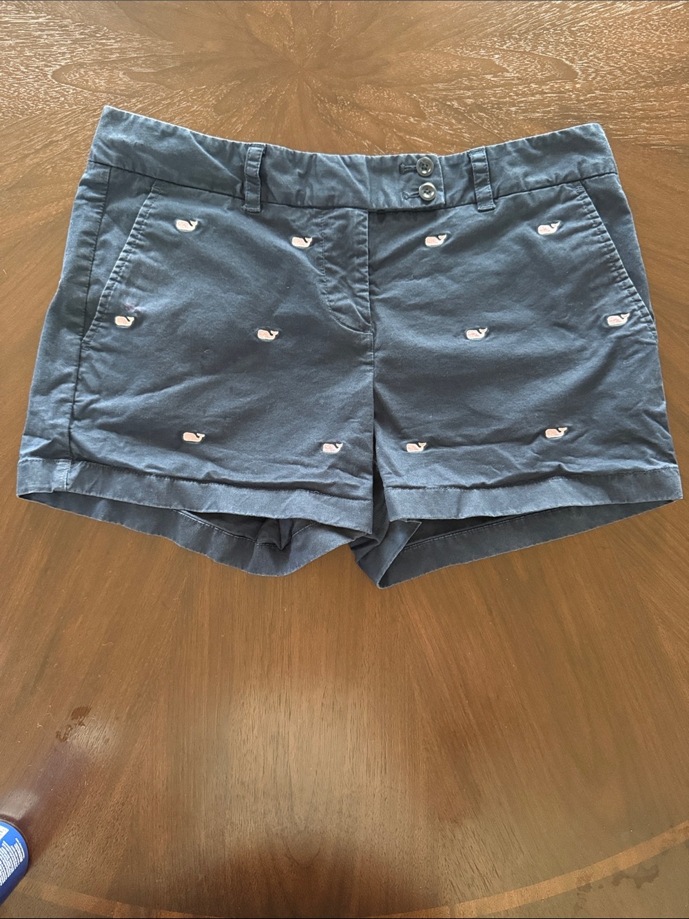 Vineyard Vines Navy Whale Embroidered Dayboat Shorts